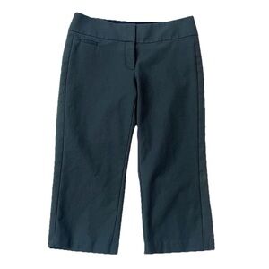 Ann Taylor LOFT Julie Straight Leg Capri Chino Pants Solid Gray Mid Rise Size 6